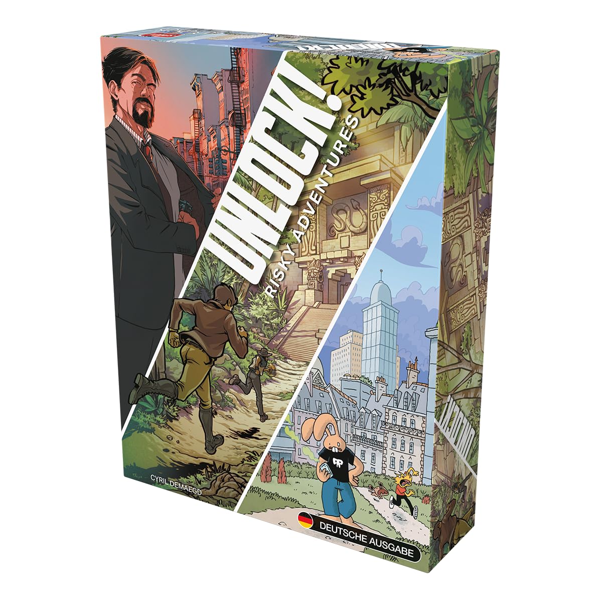 Asmodee, Unlock! Risky Adventures, DE-Version, Familienspiel mit Rätselspaß für 1-6 Spieler ab 10 Jahren, Kooperative Escapespiel mit 60-80 Minuten Spielzeit pro Partie - 3