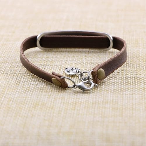 Miniatura 5 de UNQJRY - Pulsera de cuero vintage con mensaje inspirador grabado de versículos de la biblia, pulsera vintage elástica para mujeres y adolescentes