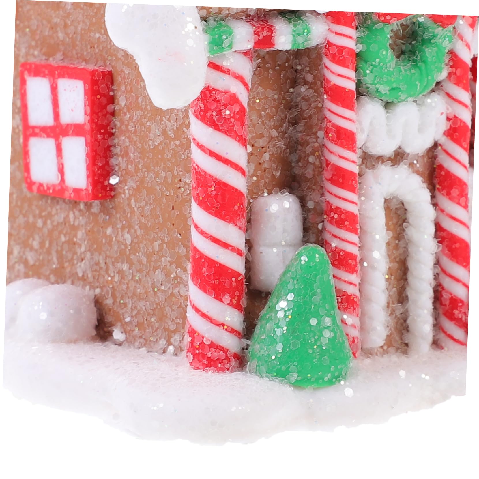Cabilock 2 Ensembles Pendentif De Maison De Noël Mini Arbre De Noël Artificiel Porte Mini Maisons De Village De Ornement De en D'Épice Décoration De Bureau 3 pièces * 2
