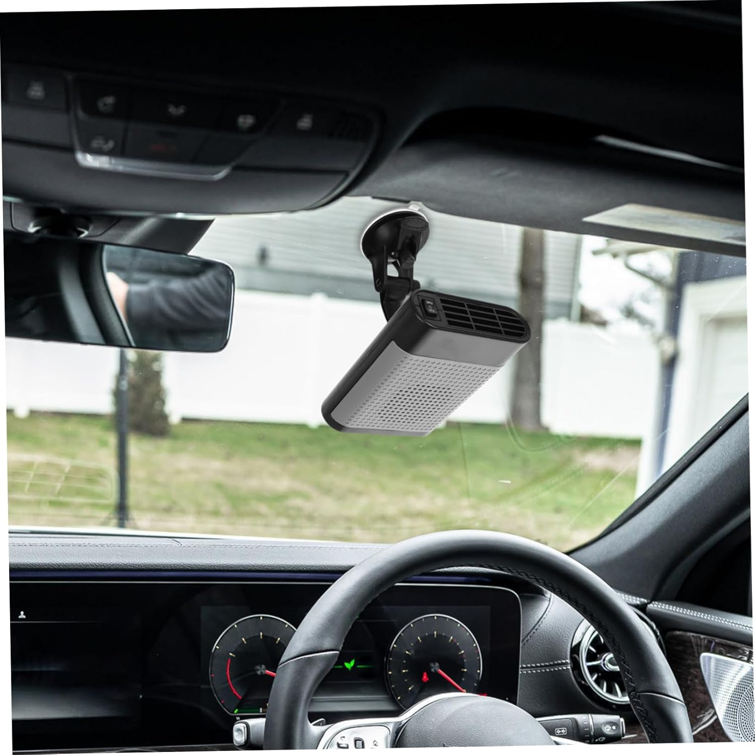 Ciieeo 1Set Portable Car Heater Defroster Windshield Defogger for Heavy Duty Vehicles Quick Heating Fan with Suction Cup Mount for Visibility and Warmth