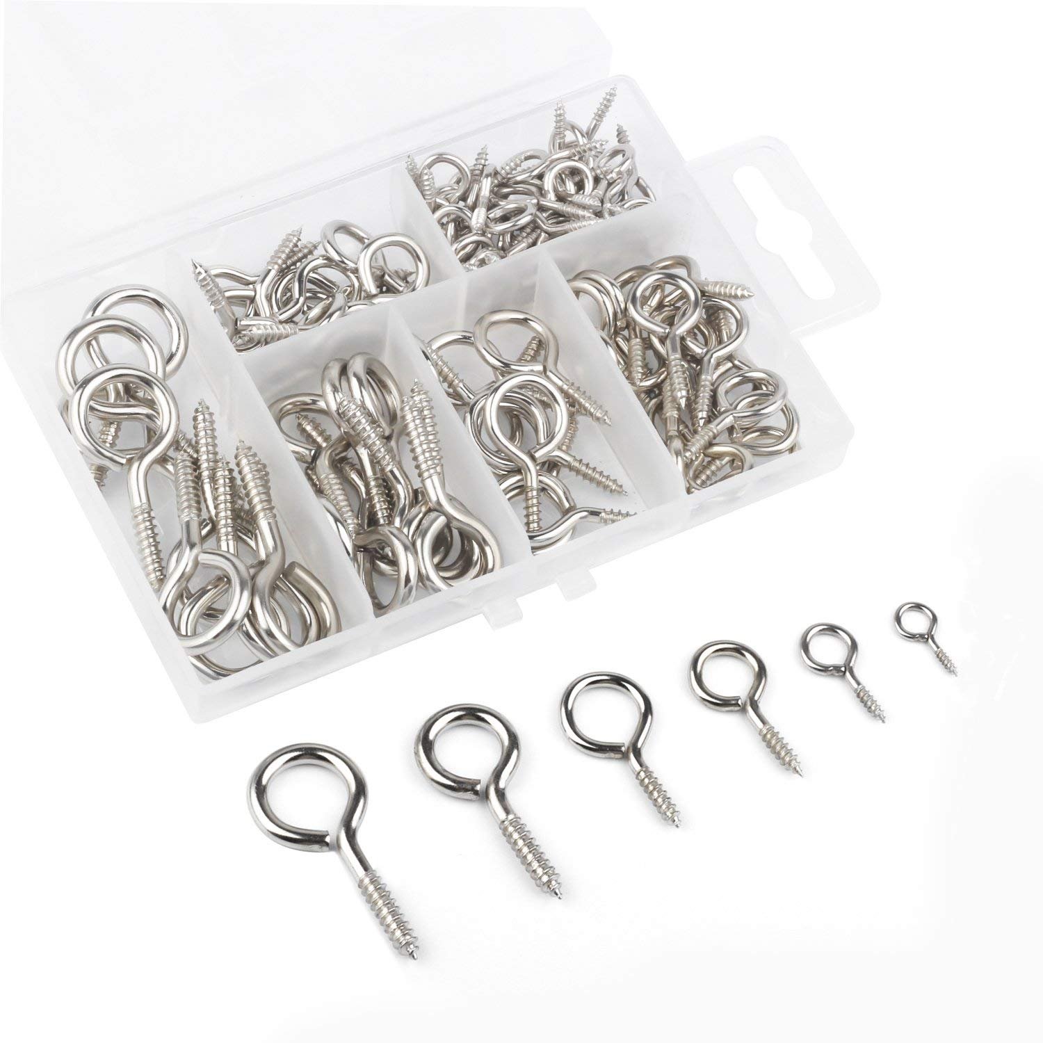 DIY Crafts Pack of 100 Pcs, Design No # 2, Making Mini Screw Hooks Eye Bolts Metal Eyes Shape Screw,6(Pack of 100 Pcs, Design No # 2)-image-11