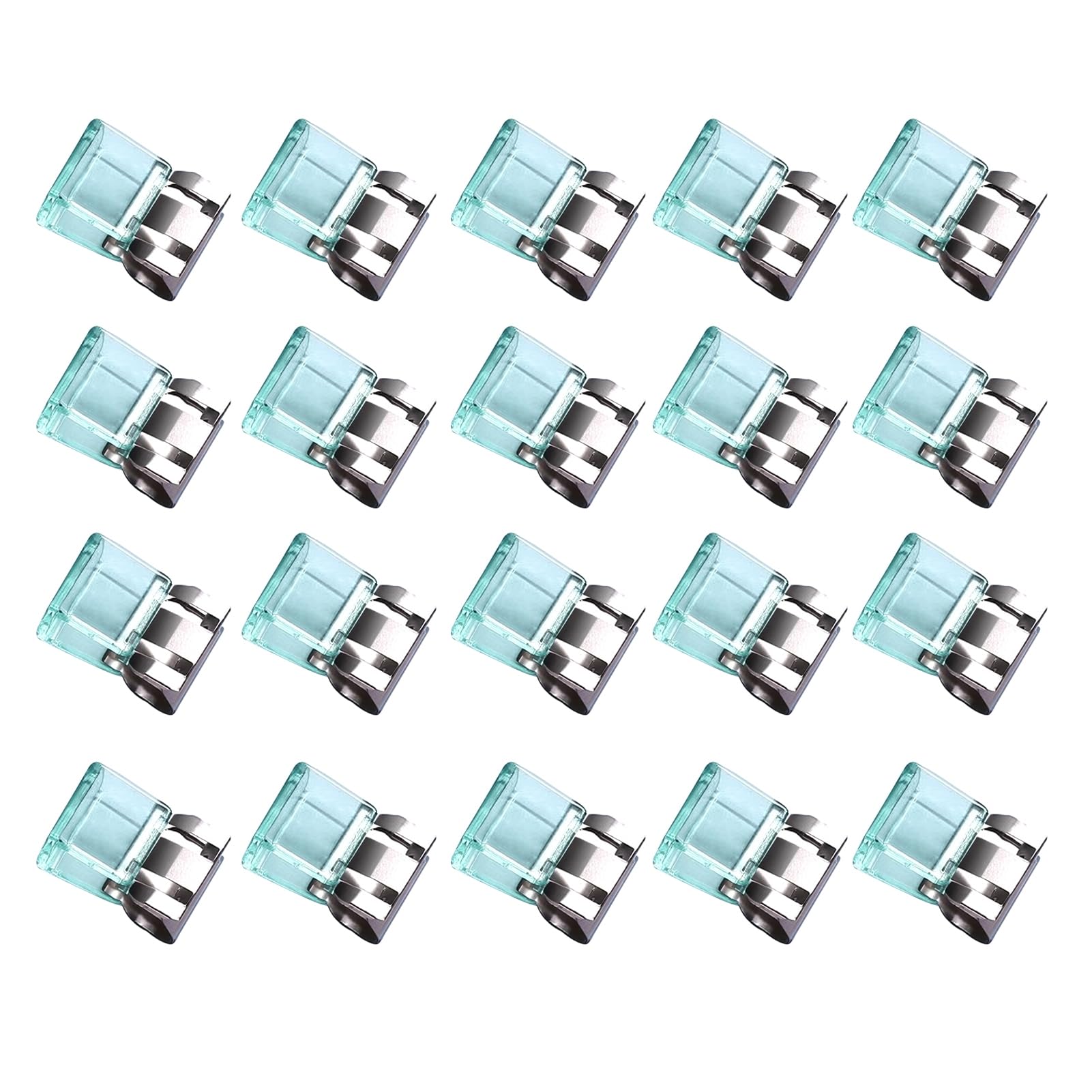 bayicie Transparent Metal Push Clips with Storage Case Multi-Purpose Binder Clip for Pants Hem Book Reusable Colorful