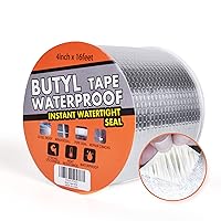 Vista 11 de TAPEBEAR Cinta de butilo, cinta de sellado impermeable, cinta de papel de aluminio, para reparación de caravanas, ventanas, silicona, vidrio