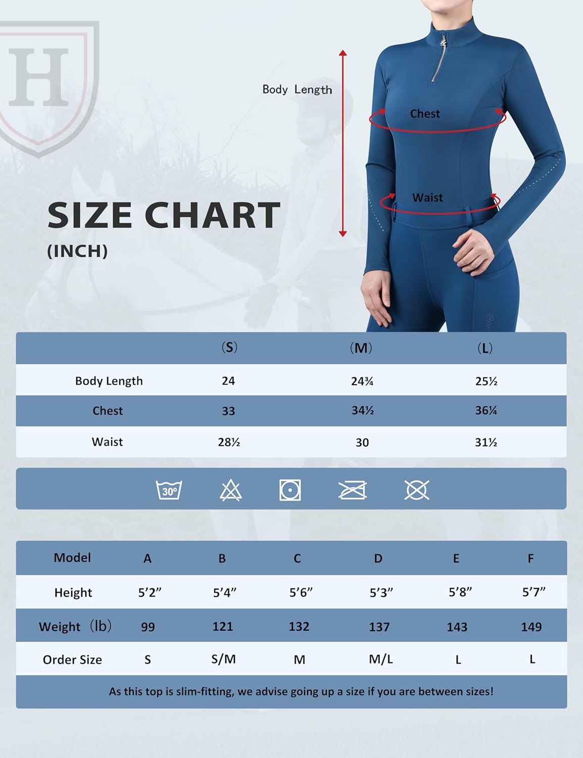 Harrison Howard Women's Horse Riding Shirts Long Sleeve Rider Top Stand Collar with Embroidery Equestrian Show Shirts - Image 7