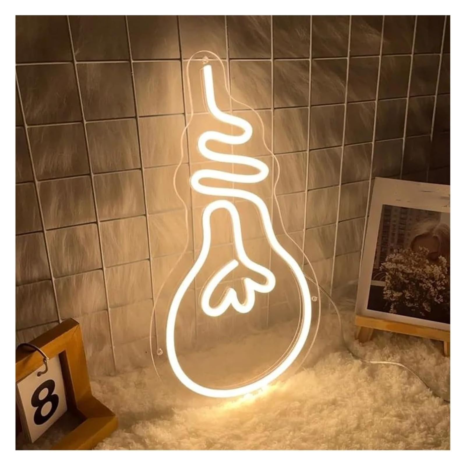 Lampadina per insegna al neon alimentata per camera da letto, soggiorno, feste ufficio, negozio, decorazione parete
