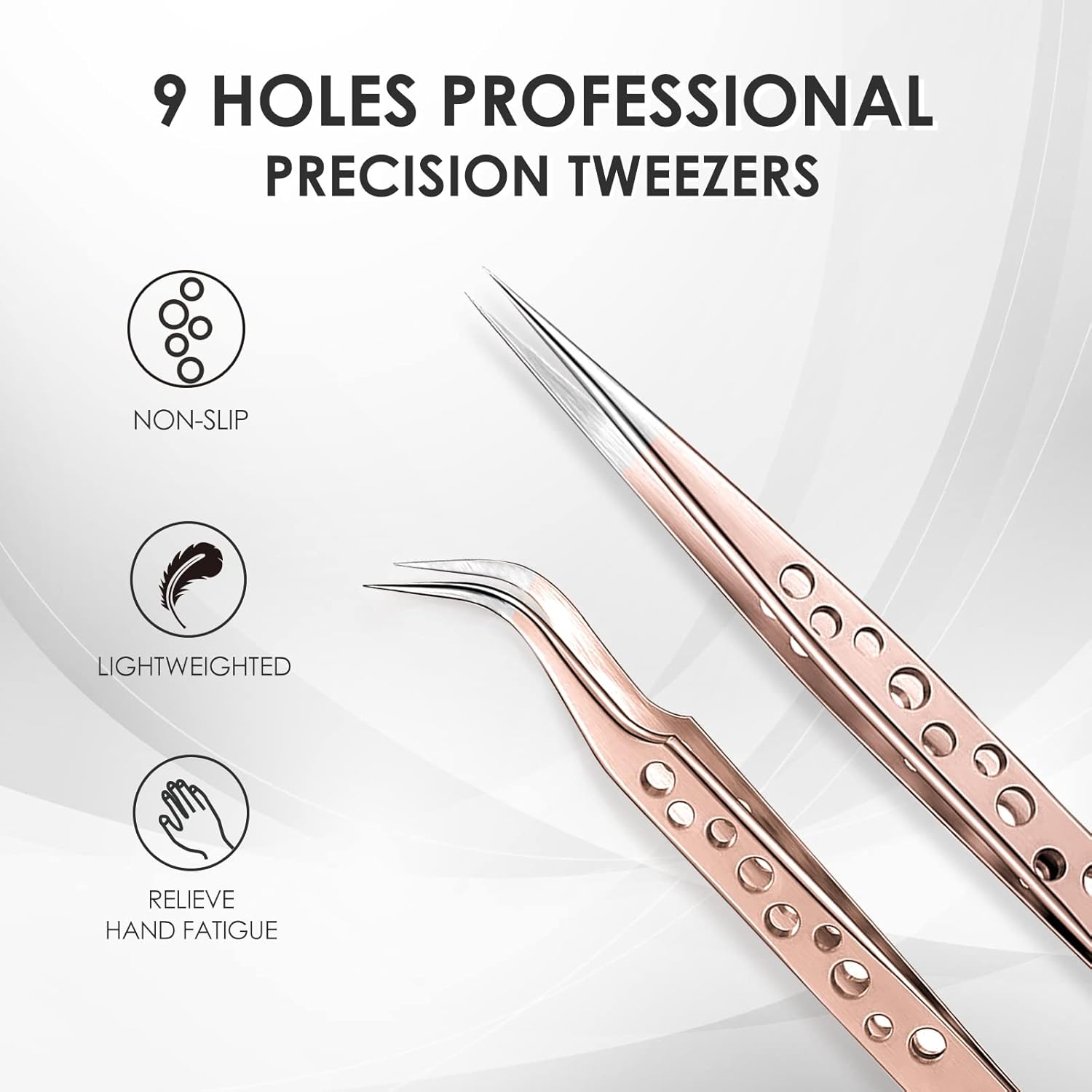 Buy LANKIZ Eyelash Extension Tweezers Stainless Steel Straight and