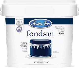 Satin Ice Fondant for Cake Decorating, Navy (5 Pound)
