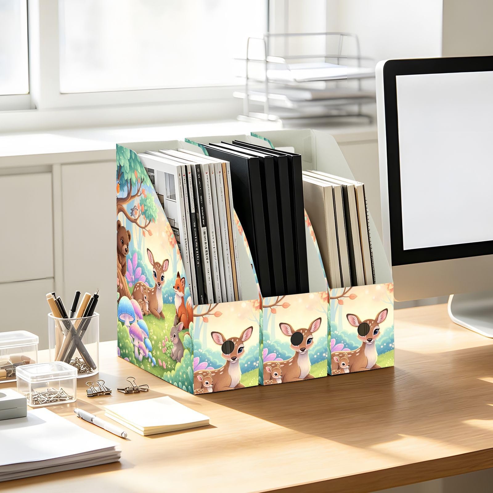 Plastikowy uroczy pastelowy organizer na dokumenty