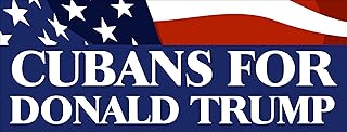 Cubans for Donald Trump Bumper Sticker (Cuba GOP Vote)