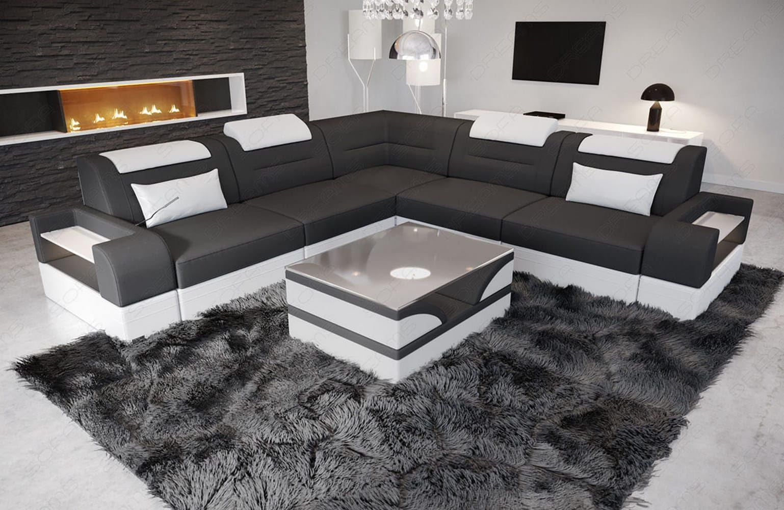 Sofa Dreams Couch Trivento L-Form in Stoff
