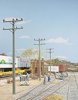 Walthers SceneMaster Electric Utility Pole Set pkg(24) 949-4120 HO Scale Model Railroad - Scenery Kit