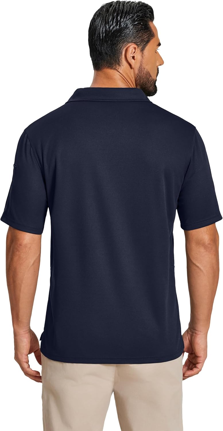 COOFANDY Men's Polo Shirts Short Sleeve Quick Dry Performance Golf Polos Tactical Work Shirts with Pen Pocket - Image 9