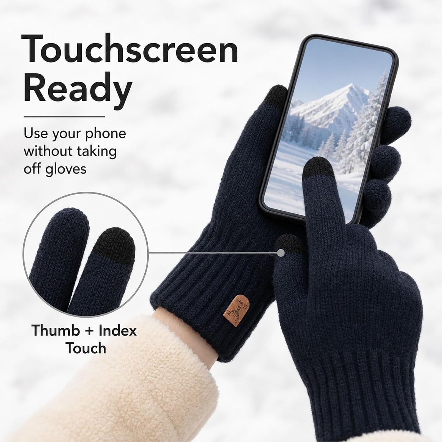 Women Winter Gloves for Cold Weather Touchscreen