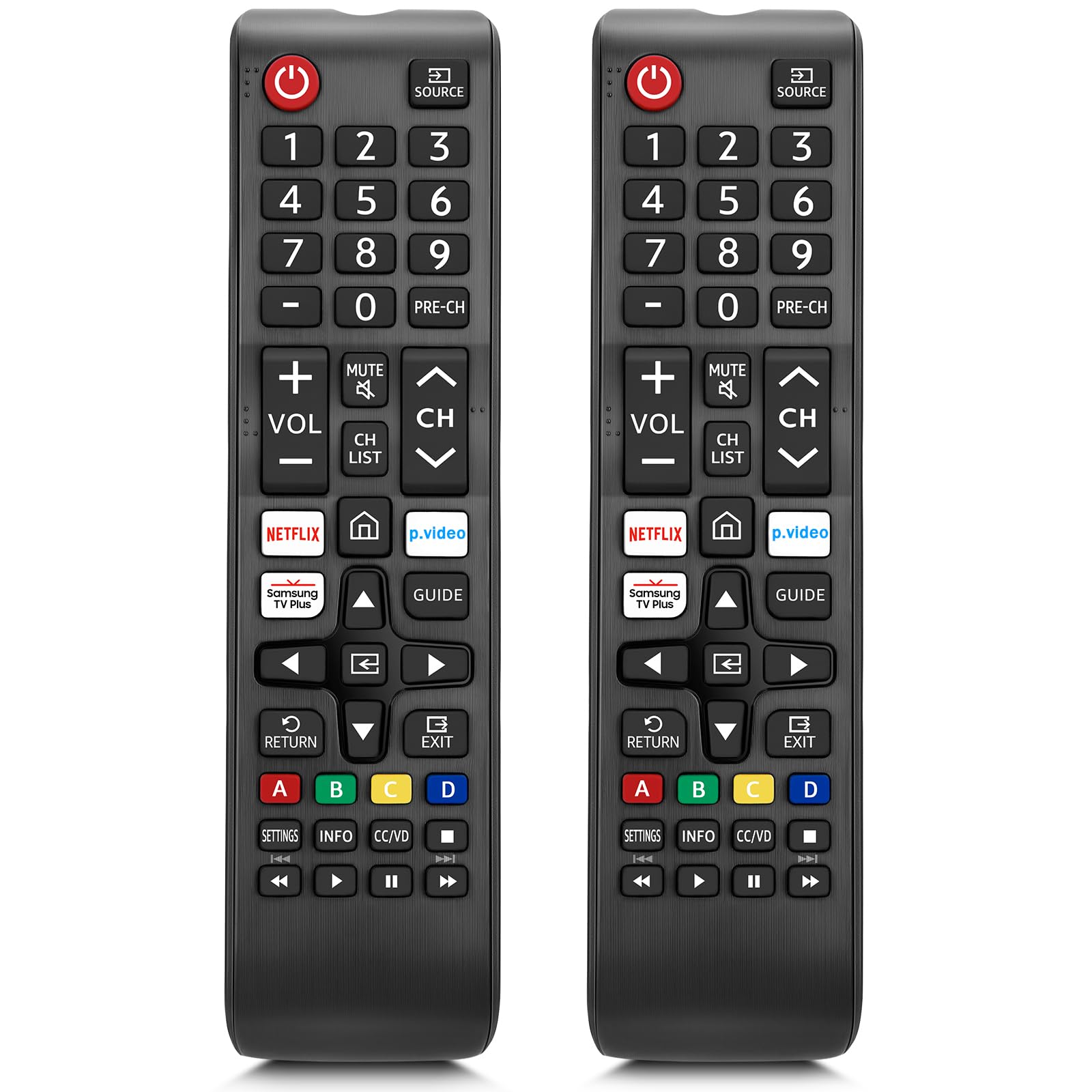 (Pack of 2) for Samsung Smart TV Remote Control Universal Replacement Remote Compatible with Samsung Smart LCD LED HDTV 3D TVs BN59-01315J BN59-01315A BN59-01301A BN59-01199F BN59-01303A