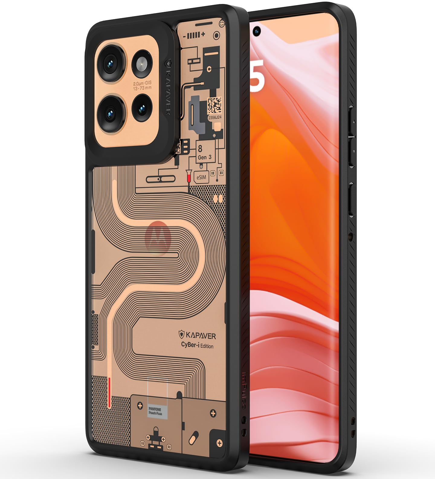 KAPAVER Back Cover Case for Motorola Edge 50 (TPU+PC) (Cyber-i-Black) (B0DHP8388B) Amazon Price History, Amazon Price Tracker