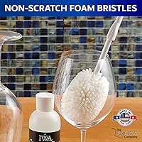 Vista 9 de Juego de 2 Cepillos de Limpieza de Copas de Vino de Cristal y Copa de Vidrio - Cepillos de Copa de Vino de Espuma sin Rayar para Lavar Copas