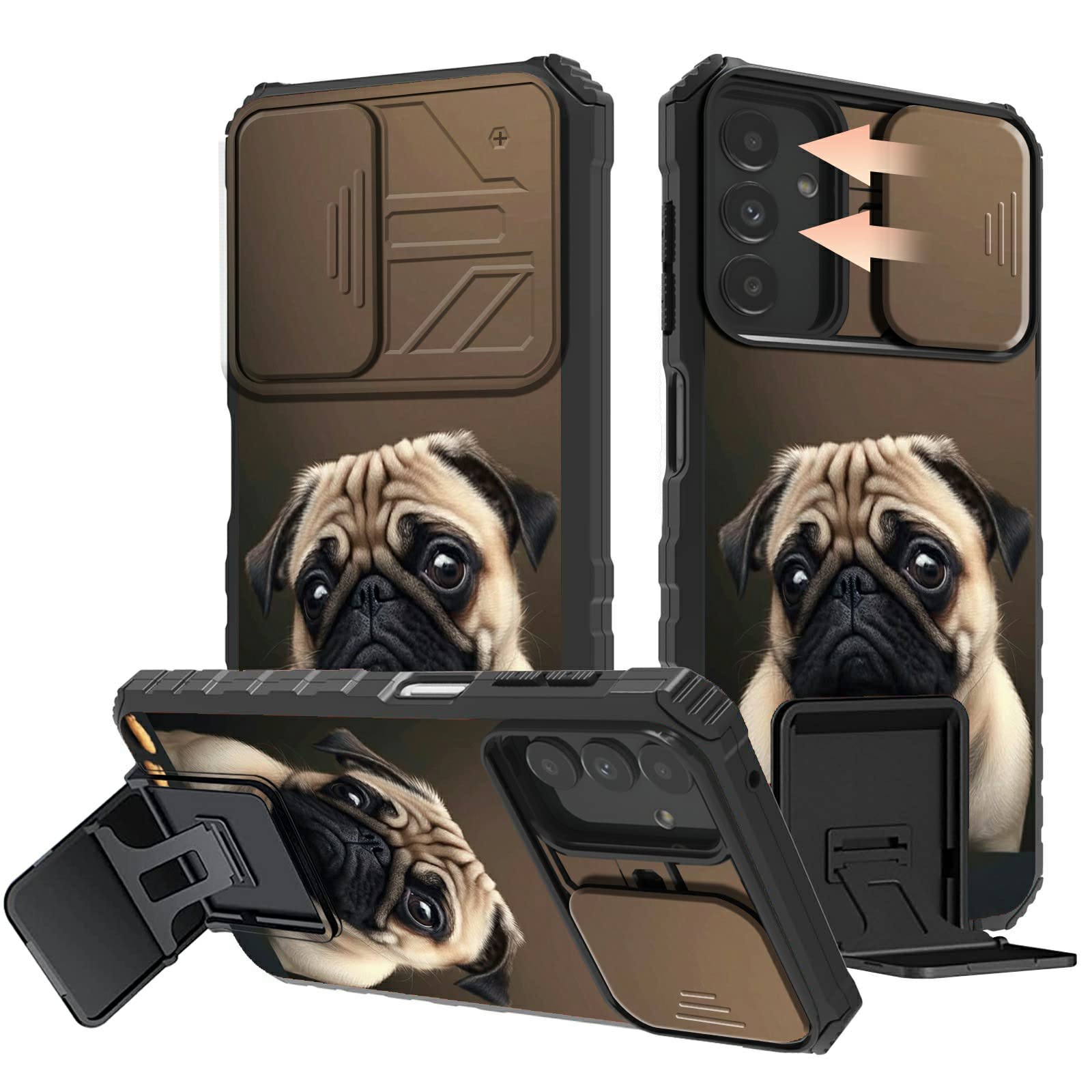 Rossy Galaxy A13 5G Case for Samsung Galaxy A13 5G Phone Case with Slide Camera Cover Kickstand Dual Layer Hybrid Shockproof Protective Cover Case for