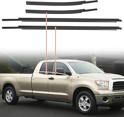 ACLONG Kit de sellado de fieltro para ventana de automóvil para Toyota Tundra Double Cab 2007-2019 68160-0C020, 68210-0C020, 68163-0C010, juego de 4