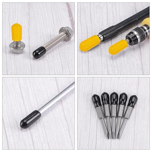 Miniatura 5 de MECCANIXITY 100 tapas de goma de 18 de pulgada (0.118 in), protector de rosca de vinilo de PVC, tapas redondas de alambre para perno de tornillo,