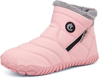 Barfuß Winterschuhe Damen Warm Plush Gefütterte Winterstiefel Herren Winter Schneestiefel rutschfeste Kurzschaft Stiefel Bequem Schlupfstiefel Boots Outdoor,Gr.36-46 EU