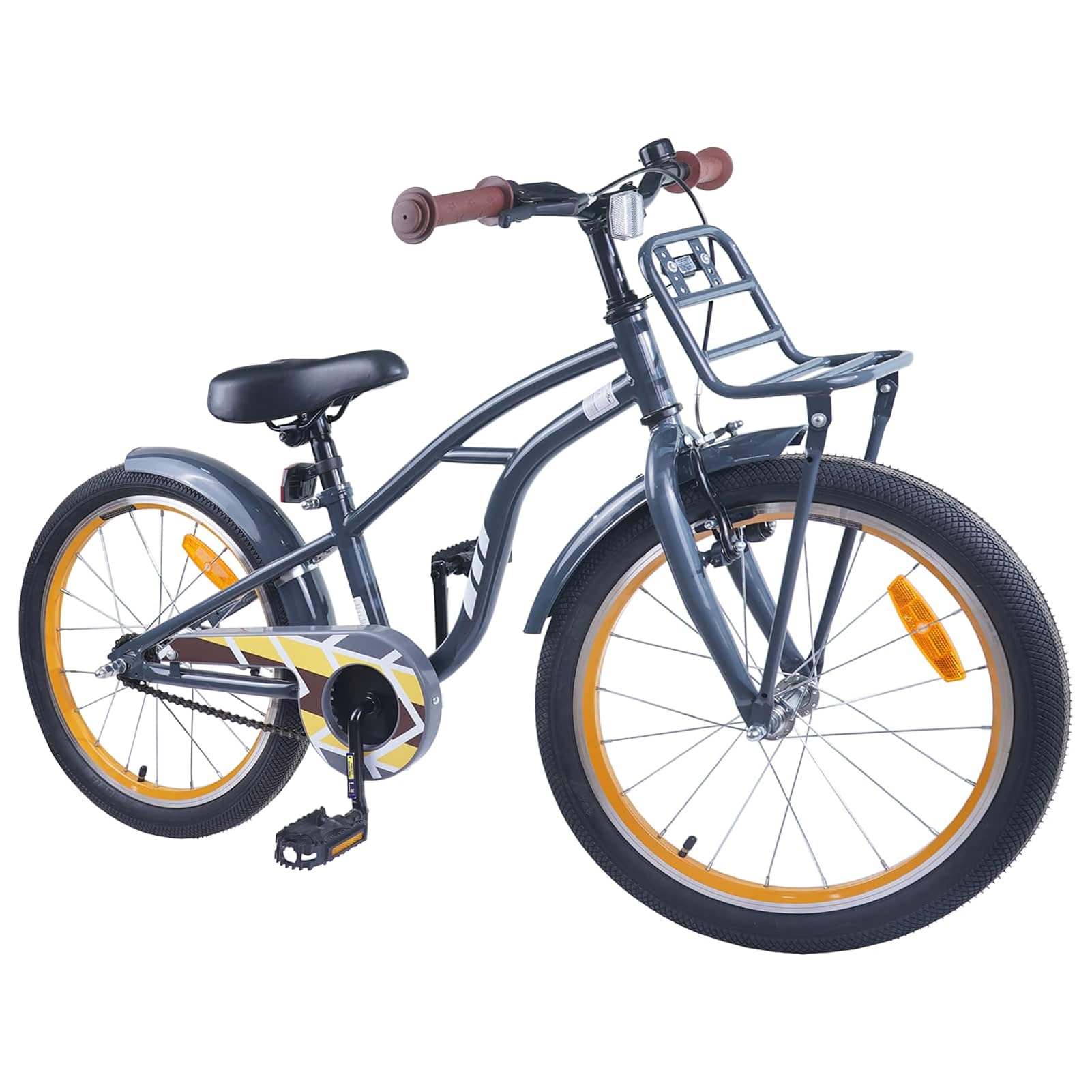 Gecheer Kinderfahrrad 22 Zoll für 7-12 Jahre alt Dunkelgrau, Jungen Mädchen Fahrrad für Straße Waldwege und Familienausflüge42009312 Sport & Freizeit