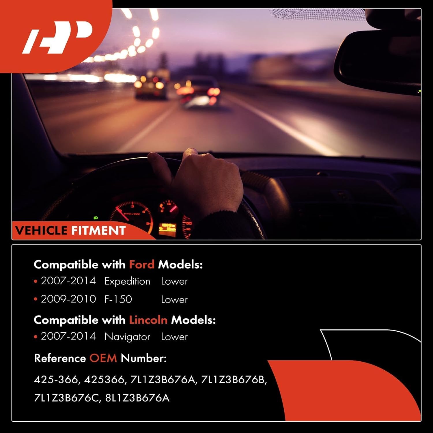 A-Premium Lower Steering Column Shaft with U-Joint Coupler Compatible with 2009-2010 Ford F-150, 2007-2014 Ford Expedition & Lincoln Navigator, Replaces 8L1Z-3B676-A 8L1Z3B676A