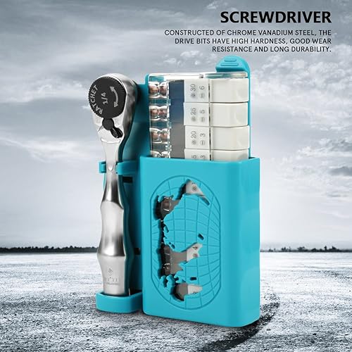 Miniatura 9 de 12 en 1 portátil de 14 pulgadas micro ajustable llave de vaso extensible y destornillador de doble unidad Juego de puntas de destornillador de mano