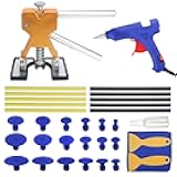 Tosucs Dent Repair Tool Paintless Car Dent Puller Kit with 18 Taps and Glue Gun Adjustable Dent Repair Removal Lifter Pull Tool for Automobiles, Refrigerator, Motorcycle, Metal Dent Repair(34pcs)