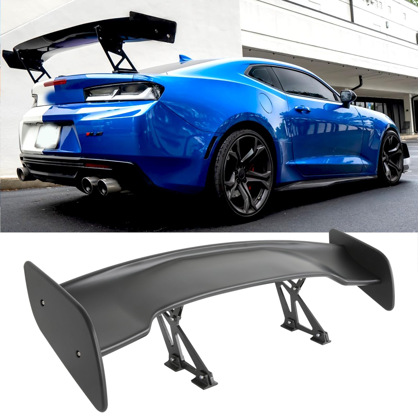 JMTBNO 47 Inch GT Rear Spoiler, Matt Black Truck Wing Spoiler for Car Compatible with Chevy Corvette Camaro Nissan Lexus Ford Mustang Hyundai Elantra Honda Civic Nissan Toyota Mazda