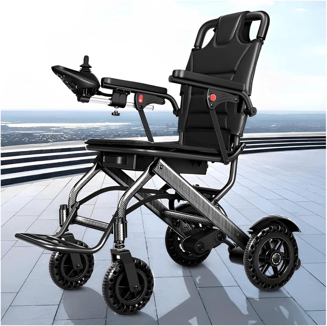 Carbon Fiber Electric Wheelchair, Folding Motorised Wheelchair