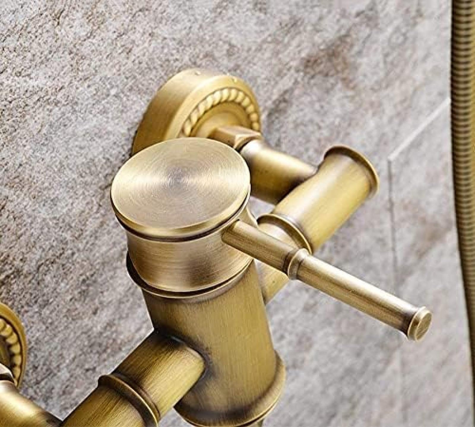 Grifo mezclador de ducha de latón, grifo de grifo de agua, grifo mezclador profesional para fregadero, grifo de cocina, grifo rociador, grifo de ducha, juego de ducha retro antiguo de cerámica