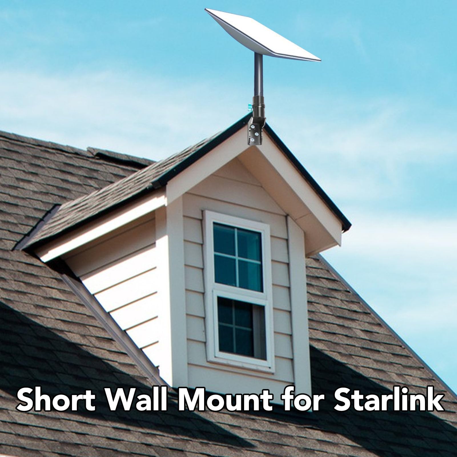 pour Starlink Support Mural Court Support de Montage sur Poteau en Acier Inoxydable pour Montage sur Poteau Starlink pour Murs en Béton de Brique de Bois