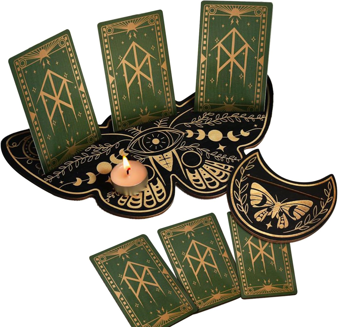 Tarot Card Stand Wooden Desk Decor Butterfly Shape