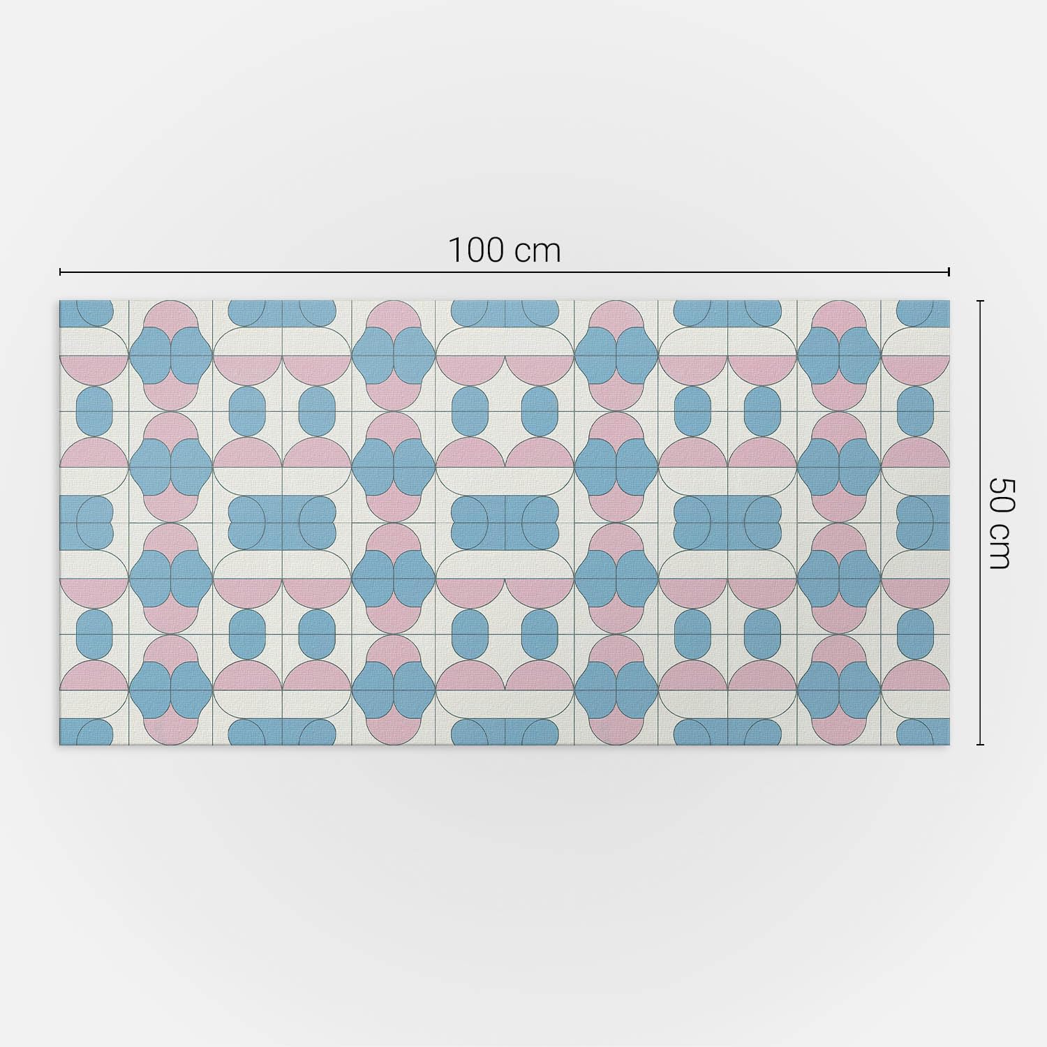 Pannelli Decorativi PVC 100x50 cm Impermeabile Fondo Protettivo Cucina Design Aspetto Moderno Autoadesivo Paraspruzzi Facile da Pulire Durevole - Motivo geometrico astratto