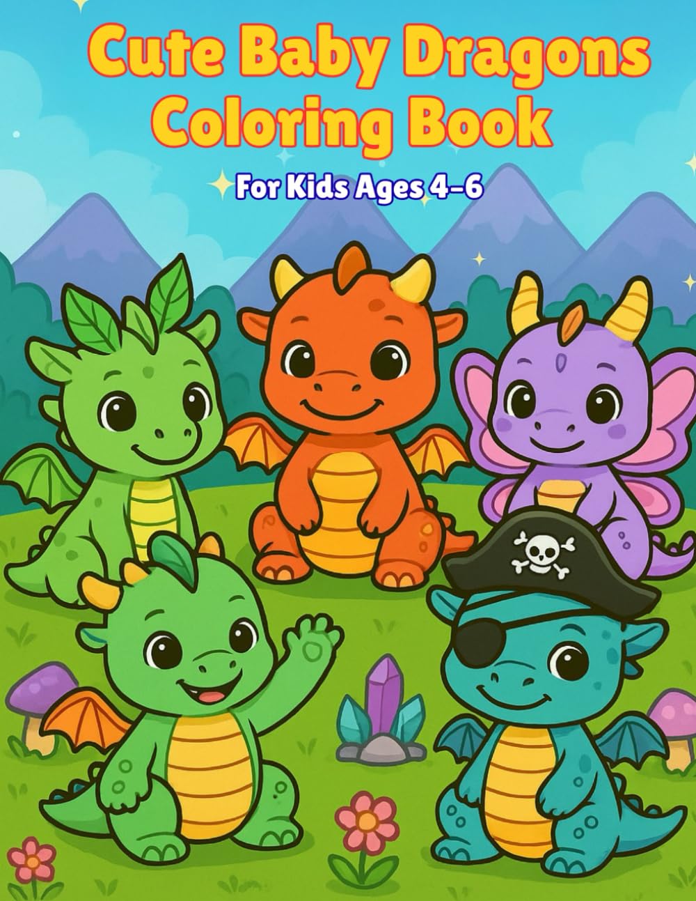 Cute Baby Dragons Coloring Book: Bold & Easy Designs for Kids Ages 4–6 | Fun and Simple Coloring Pages with Adorable Baby Dragons (My First Cute Coloring Book)
