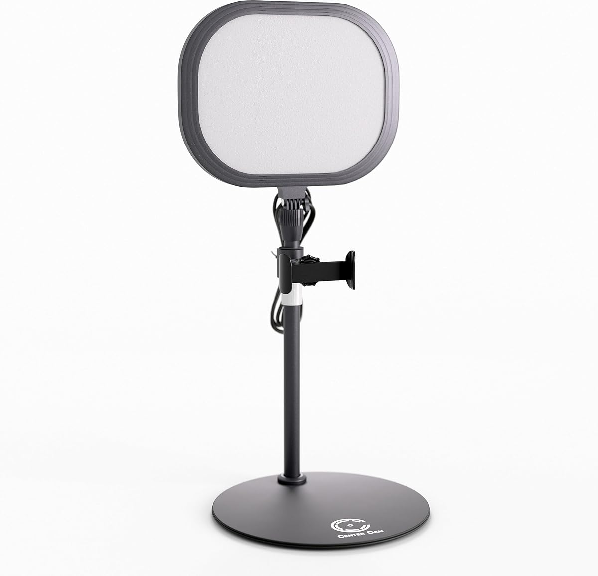 Luz de cámara para computadora: iluminación de videoconferencia, iluminación de podcast, luz para zoom, equipos de Microsoft, transmisión de Twitch, cámara de continuidad, anillo de luz LED USB de pie - Cámara central