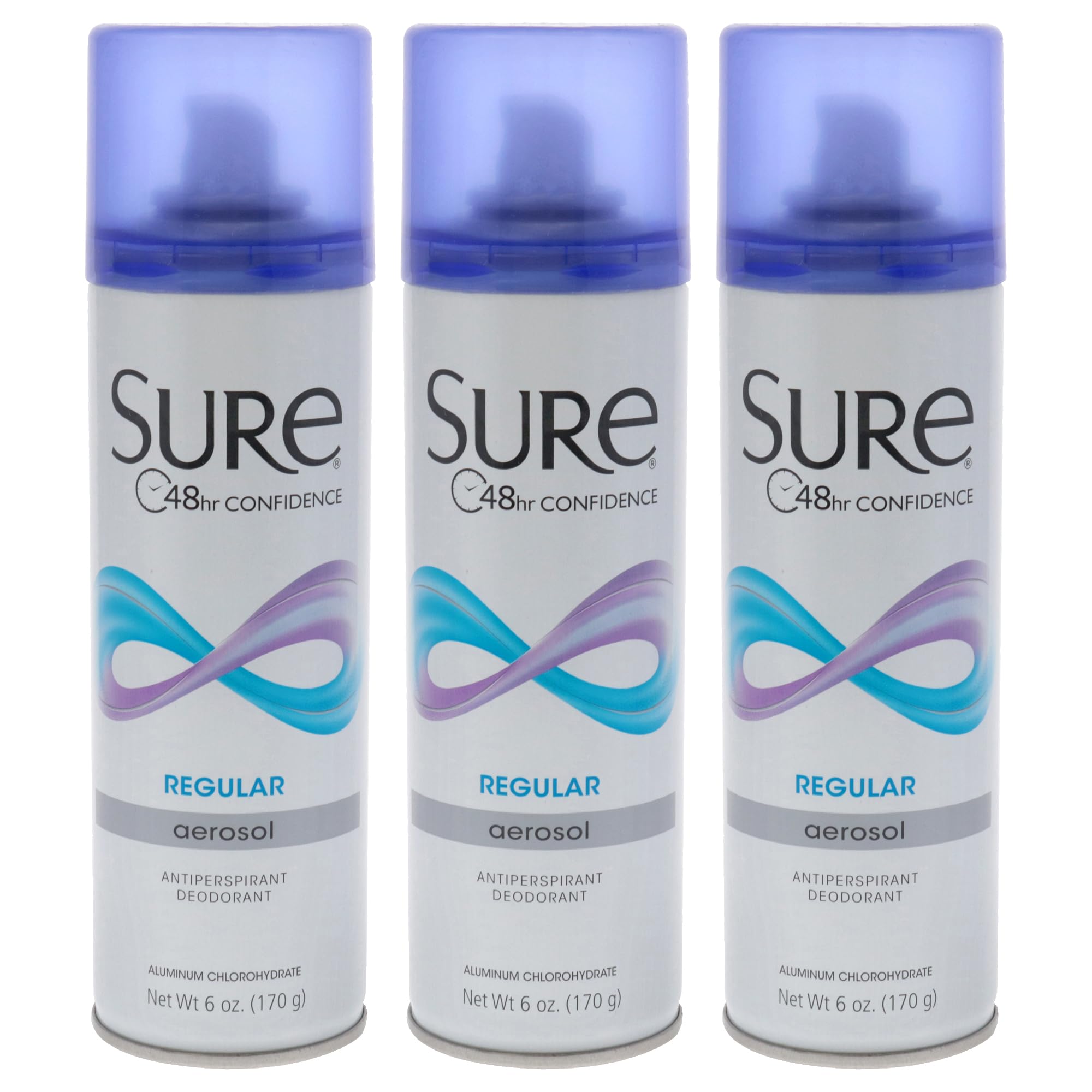 Sure, Regular Scent Aerosol Antiperspirant and Deodorant - 48-Hour Protection Deodorant for Men and Women - Fast Drying Spray Deodorant - 6 oz