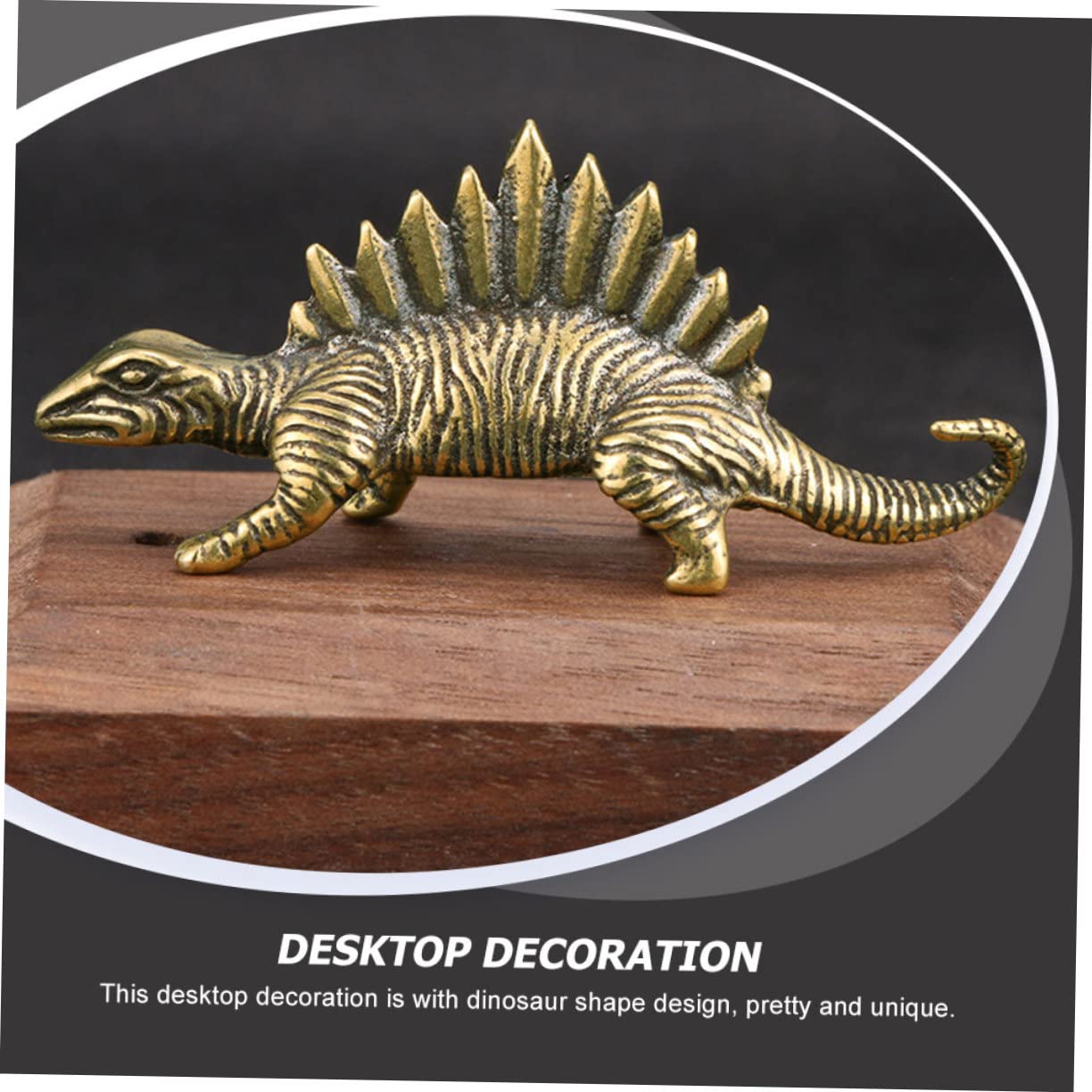 ZXQUEGF Mosiężna ozdoba dinozaura figurki Dekoracje dla dzieci Metalowa rzeźba Mosiężna ozdoba dinozaura Miniaturowe figurki Wystrój antyczny Rampy samochodowe Wytrzymałe akcesoria biurowe Biurko