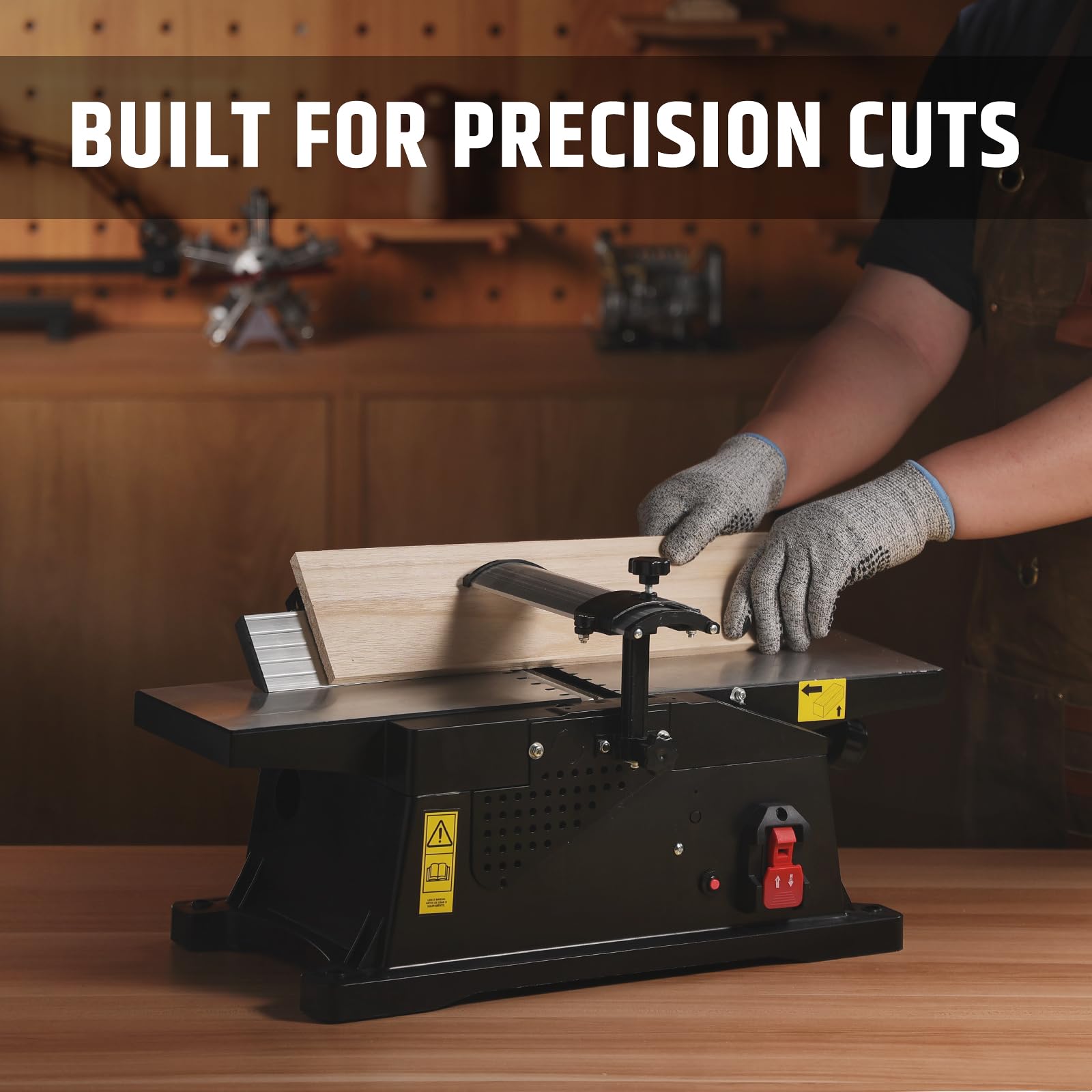 BJ12K 6-calowa strugarka do drewna - standardowa konstrukcja USA zapewnia wysoką wydajność strugania