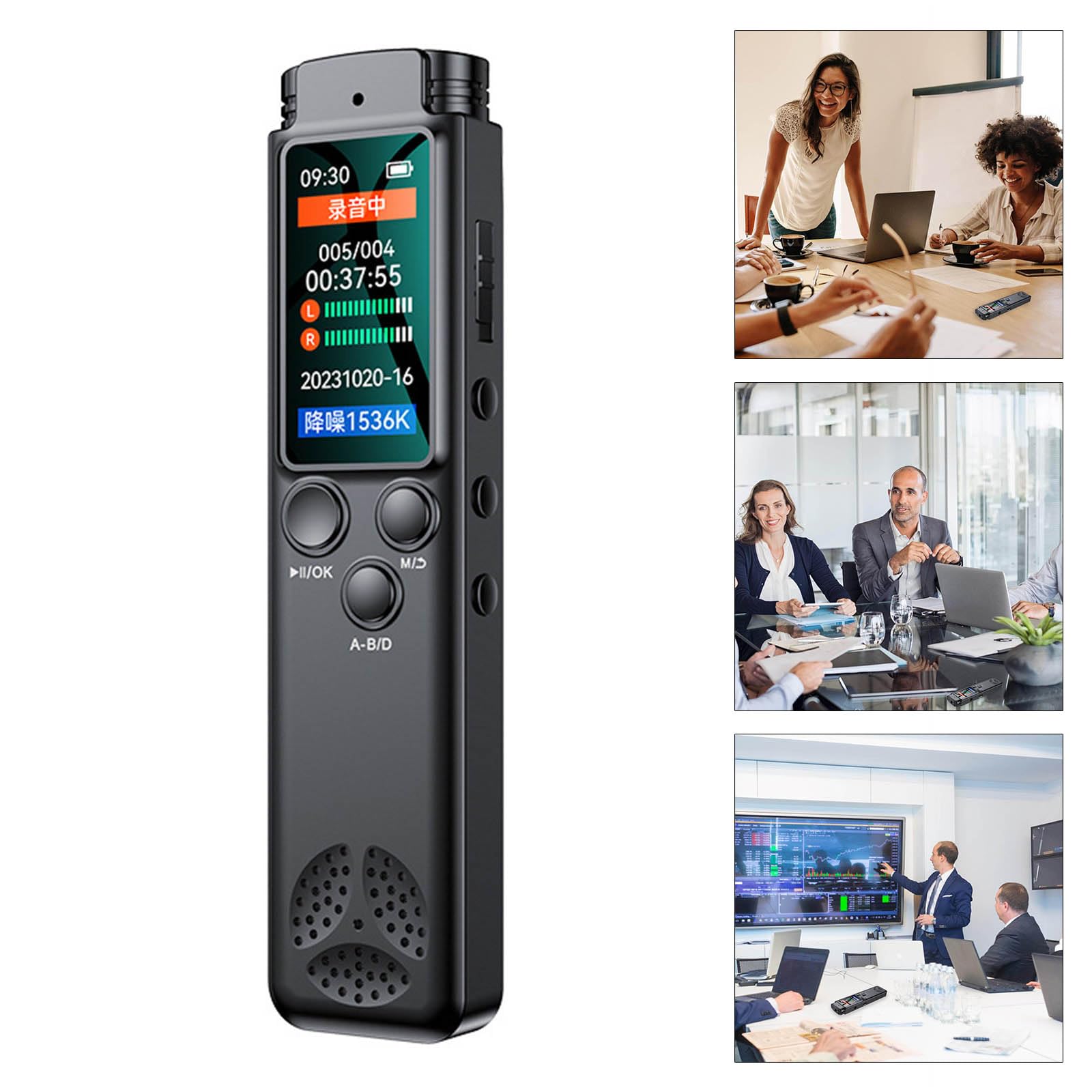 8GB Voice Activated Recorders with OLEDs Display MP3 Playback and Passwords Protections