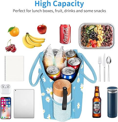 Miniatura 3 de Dalinda DALINDA - Lonchera para mujeres y hombres, reutilizable, aislada, bolsa de almuerzo de alta capacidad para viajes, trabajo, picnic, (LB-B002)