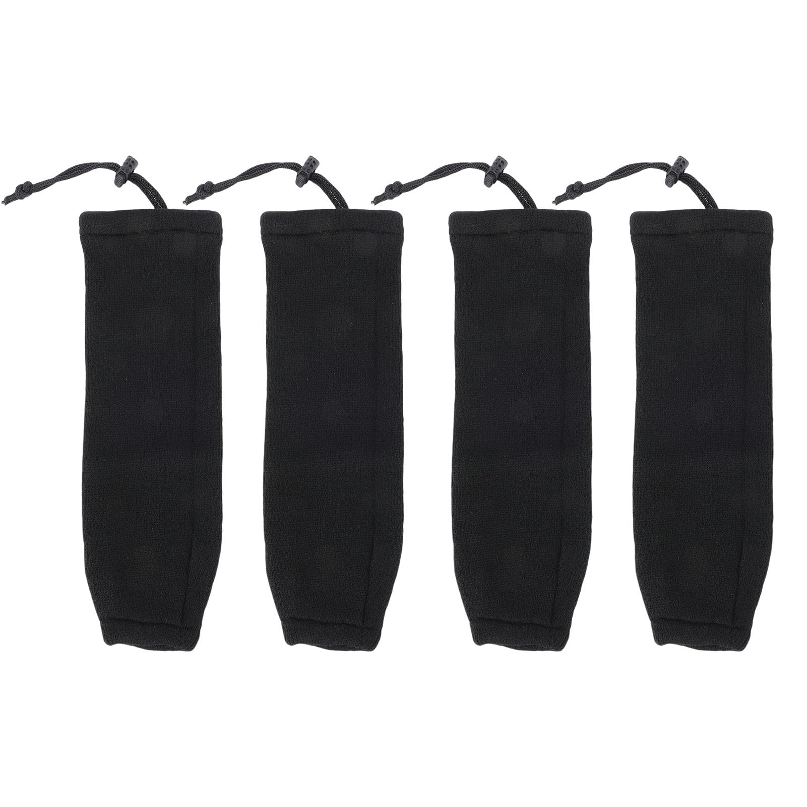 Fundas para defensas de Barco (Paquete de 4), de Fibra acrílica Negra, para defensas de Tubo de Doble Ojo y Cuerda Central, con Ajuste ceñido y protección Solar, 23 x 65 cm