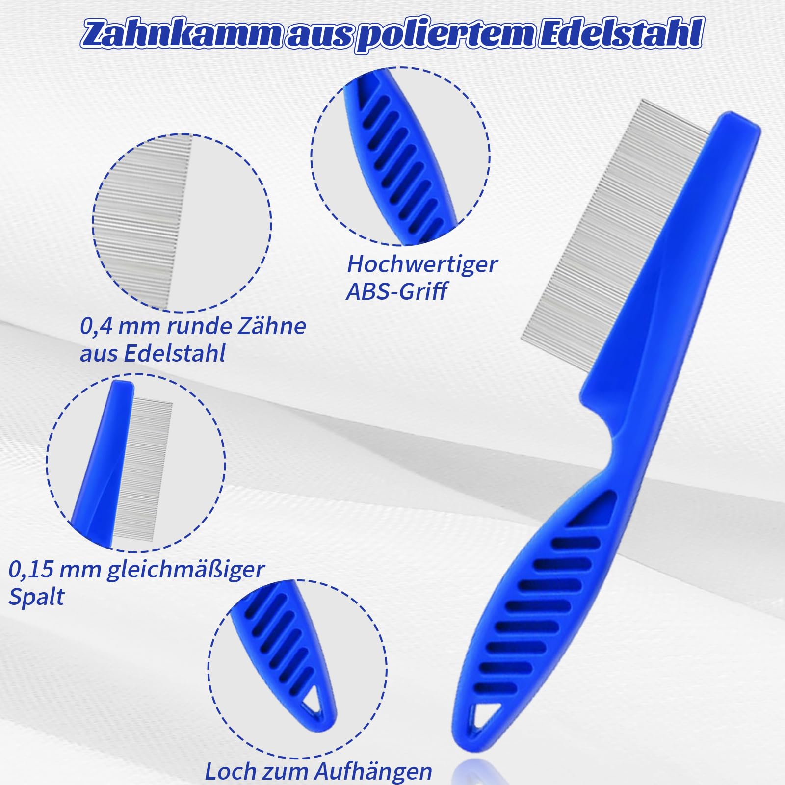 MAEXUS 5 grzebieni do pcheł dla kotów i psów, grzebienie wszy dla zwierząt domowych, metalowe zęby, skutecznie usuwa pchły i wszy