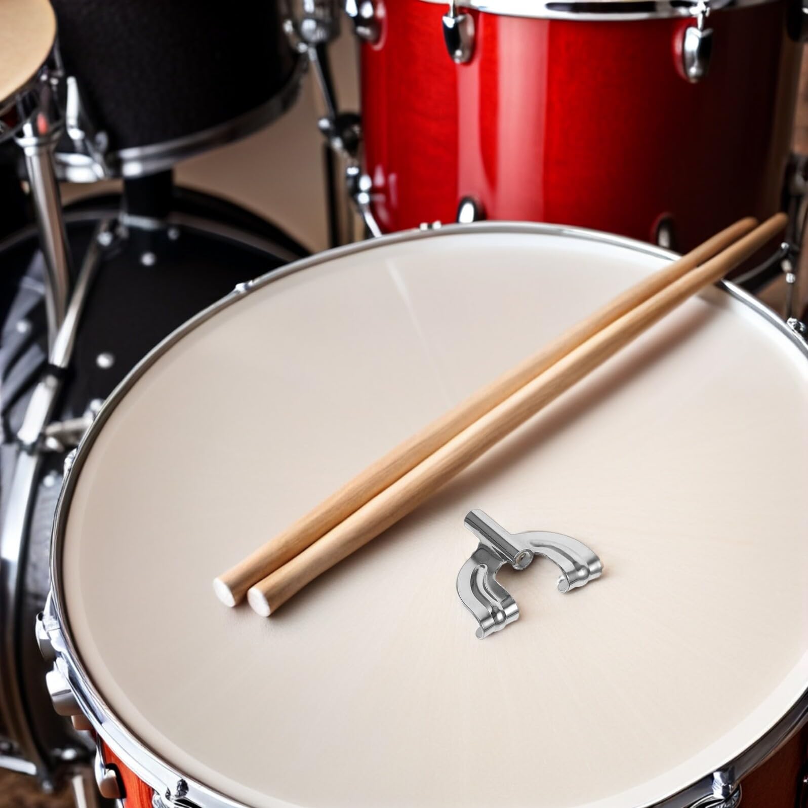 BETOOKY Set 20 Pezzi Ganci e Artigli in Metallo per Grancassa, Kit Hardware per Batteria, Accessori per Percussioni da Rullante, Montaggio Affidabile e Regolabile per Prove e
