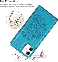 Vista 11 de Cavor for iPhone 11 Wallet Case with Card Slots Holder,Premium PU Leather Kickstand Feature Case [Wrist Strap] Double Magnetic Clasp Shockproof Flip