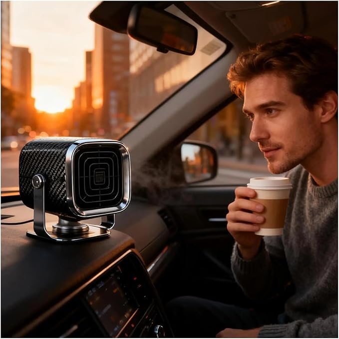 Calefactor Eléctrico Portátil para Auto 12V con Base Giratoria miniatura 7