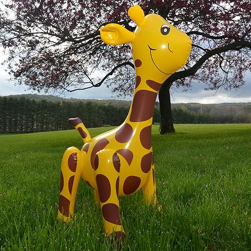 Merrimax - Lindo juguete inflable de animales para niños - Decoraciones de cumpleaños de animales de granja, decoraciones de fiesta temática de