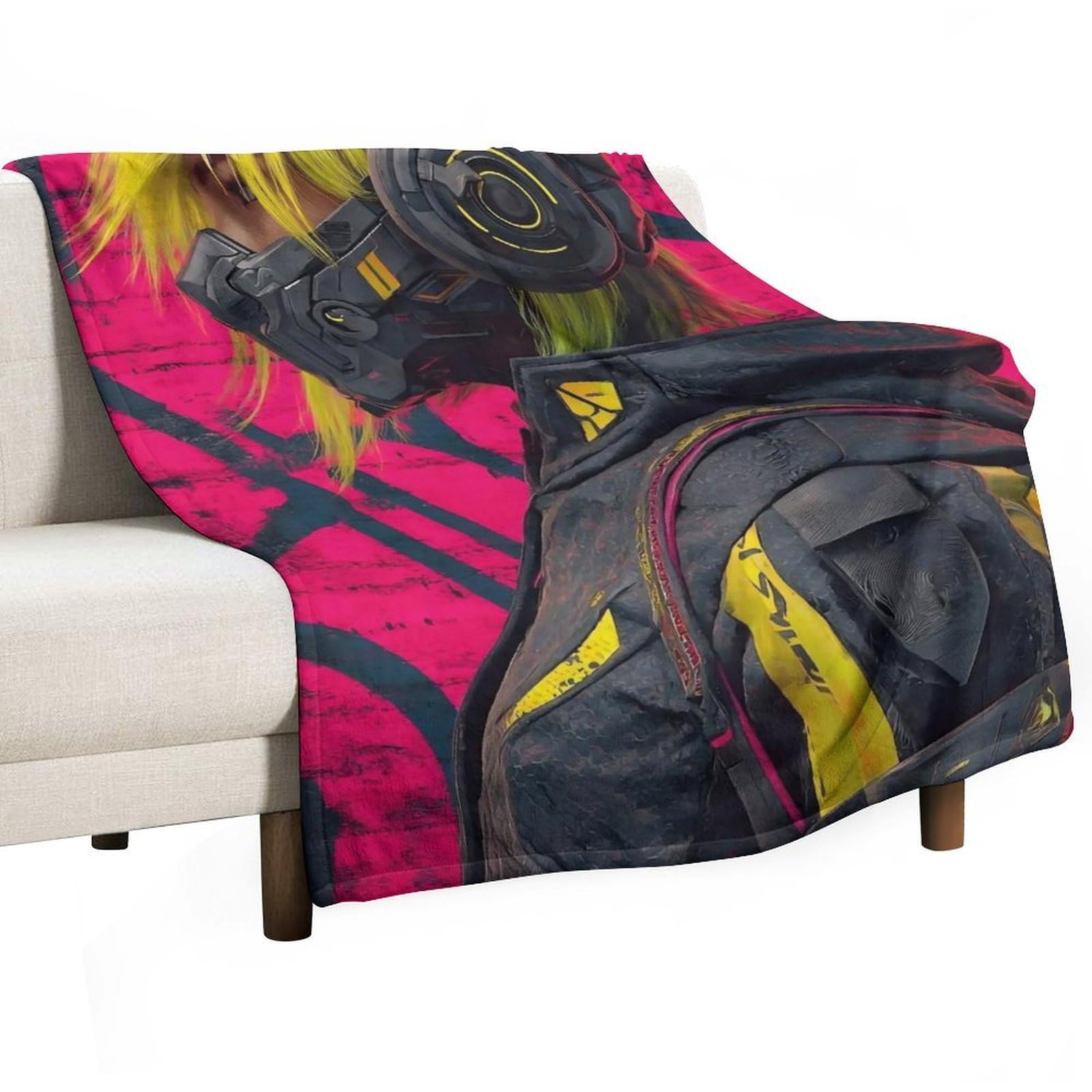 YHGSREUOH Neon Shadow (4) Flannel Blankets Fleece Soft Throw Lightweight Plush Gifts for Couch, Bed, Cozy Sofa Plush, Chair, Lovers 138x175cm(55x70in)
