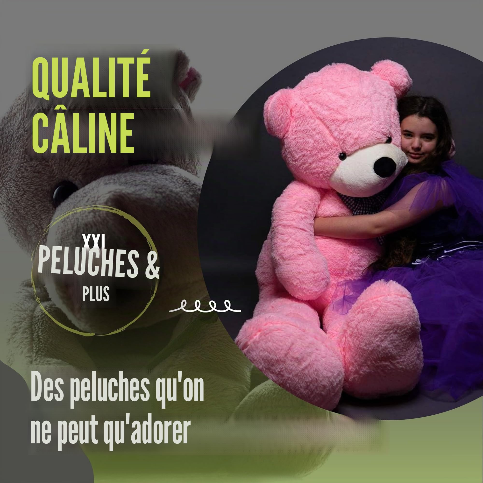 TE-Trend Peluche Animal Sauvage Amour Peluche Léopard Tigre Panthère Modèles et Tailles - Léopard 17878