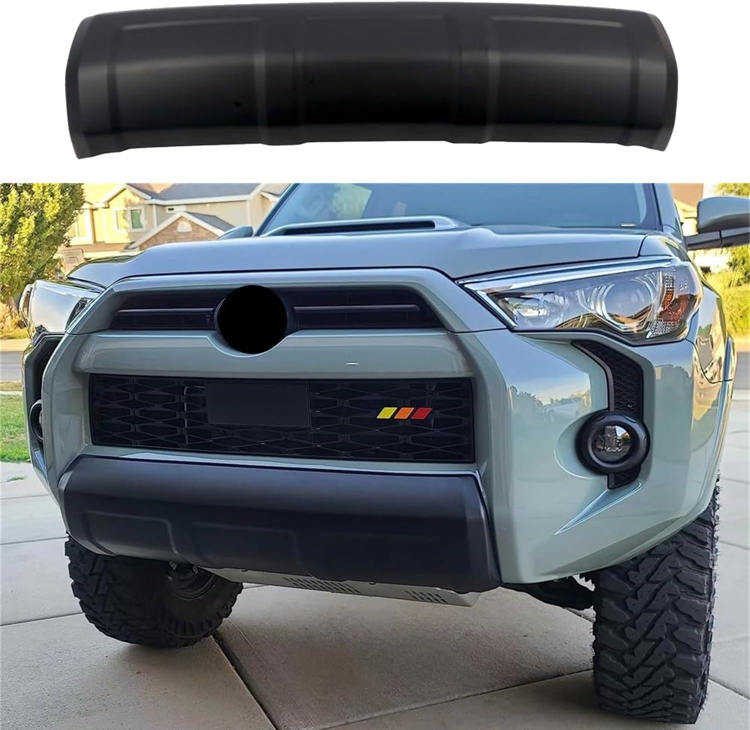 for Toyota 4Runner TRD Pro Off-Road 2014-2024 Matte Blackout Front Lower Valance Panel Bumper Molding Replacement 1PC Car Accessories (Not fit for the Limited, SR5, TRD Sport Version)